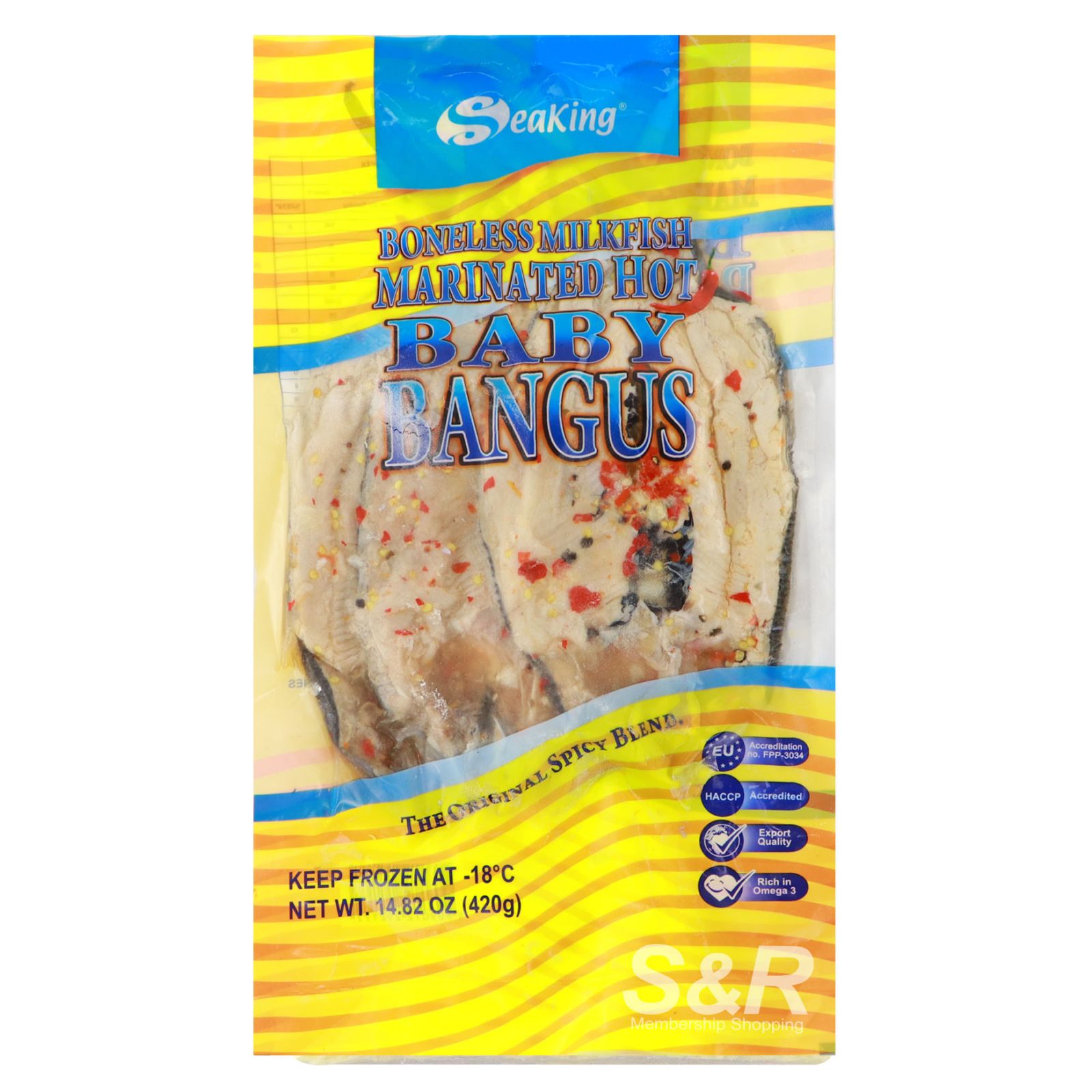 Seaking Boneless Baby Milkfish Marinated Hot 500g